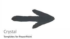  Presentation with black-hand - Presentation design having hand-drawn-watercolor-arrow-black background and a white colored foreground