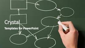  Presentation with blackboard - Presentation with hand draws flow chart background and a dark gray colored foreground