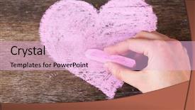  Presentation with chalk board - PPT theme having hand draws heart of chalk background and a lemonade colored foreground