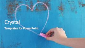  Presentation with chalk board - Presentation design having hand draws heart of chalk background and a teal colored foreground
