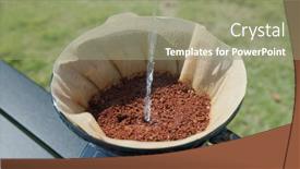  Presentation with camping - Slide deck enhanced with hand-drip-coffee-at-camping background and a mint green colored foreground