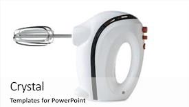  Presentation with electric - Amazing PPT theme having hand electric mixer isolated backdrop and a white colored foreground