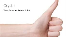  Presentation with deaf dumb sign language used - Audience pleasing presentation theme consisting of hand-formed-in-ok-sign backdrop and a white colored foreground