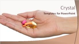  Presentation with drugs - Slides enhanced with hand full of drugs background and a lemonade colored foreground