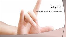  Presentation with love - Beautiful presentation featuring sign language - hand gesture for i love backdrop and a white colored foreground