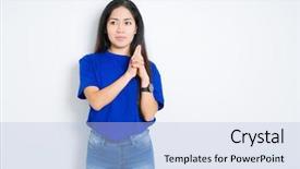  Presentation with weapons - Slide deck featuring hand gesture playing killing background and a light blue colored foreground