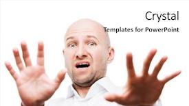  Presentation with fear - Slide deck featuring hand gesturing hide face stop background and a white colored foreground