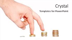  Presentation with hand up - Cool new presentation theme with hand getting up on stairs backdrop and a pink colored foreground