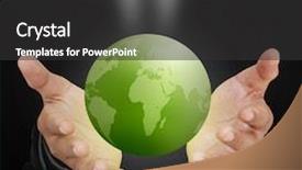  Presentation with pacific - Beautiful presentation design featuring hand globe backdrop and a dark gray colored foreground