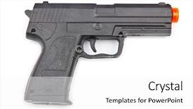  Presentation with gun - Amazing presentation having red color dot bright blurred abstract background backdrop and a crimson colored foreground