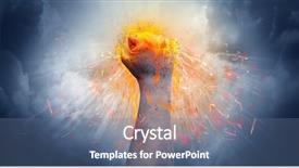  Presentation with love on fire - Colorful PPT theme enhanced with hand hits strongly and makes backdrop and a  colored foreground