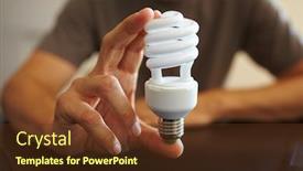  Presentation with hold hand - Presentation theme enhanced with hand hold a lightbulb background and a tawny brown colored foreground