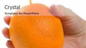  Presentation with healthy drink - Cool new presentation with hand hold healthy eating orange fruit juice drink backdrop and a white colored foreground