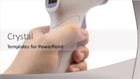  Presentation with hold hand - Slides with hand-hold-non-contact-ir background and a lemonade colored foreground