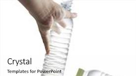  Presentation with holding bucket while water droplet - Cool new PPT theme with baby girl child sitting down on white blanket smiling happy pink fashion portrait face studio shot isolated on white caucasian backdrop and a sky blue colored foreground