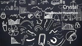  Presentation with black hand - Slides having hand holding a chalk background and a dark gray colored foreground