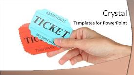  Presentation with theater - PPT theme having theater free - woman's hand holding a colorful background and a white colored foreground