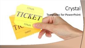  Presentation with colorful - Presentation theme with woman's hand holding background and a white colored foreground