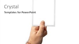  Presentation with black-hand - Slides with hand-holding-a-instant-photo background and a white colored foreground