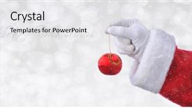  Presentation with red banner - Beautiful theme featuring hand holding a red tree backdrop and a white colored foreground