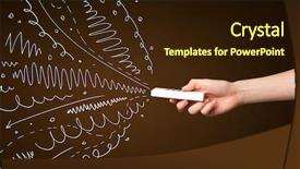  Presentation with hand holding puzzle piece - Colorful PPT layouts enhanced with hand holding a remote control backdrop and a wine colored foreground