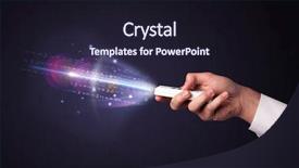  Presentation with letters and numbers - Cool new theme with hand holding a remote control backdrop and a wine colored foreground