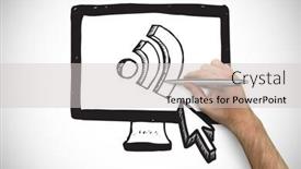  Presentation with pen - Beautiful PPT layouts featuring hand-holding-a-silver-pen backdrop and a  colored foreground