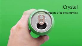  Presentation with soft drink - Beautiful presentation featuring hand holding a soft drink backdrop and a seafoam green colored foreground