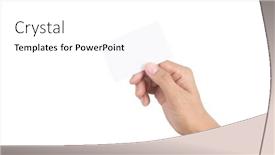  Presentation with virtual hand - Audience pleasing presentation consisting of hand-holding-a-virtual-card backdrop and a white colored foreground