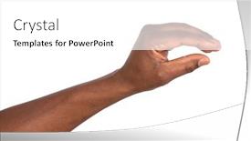  Presentation with virtual hand - Presentation with hand-holding-a-virtual background and a  colored foreground