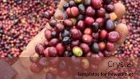  Presentation with coffee - Presentation theme with hand-holding-and-showing-coffee background and a tawny brown colored foreground