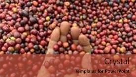  Presentation with coffee - Slide deck featuring hand-holding-and-showing-coffee background and a red colored foreground