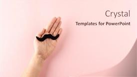  Presentation with black father - Presentation consisting of hand-holding-black-false-moustache background and a lemonade colored foreground