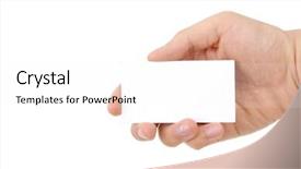  Presentation with paths - Amazing slides having hand holding blank business card backdrop and a sky blue colored foreground