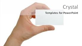  Presentation with paths - Amazing PPT theme having hand-holding-blank-business-card backdrop and a  colored foreground