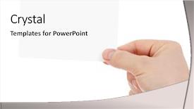  Presentation with two paths - Amazing presentation theme having hand holding blank paper card backdrop and a white colored foreground