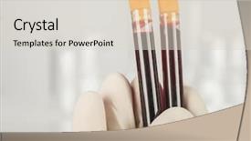  Presentation with blood - Audience pleasing slide deck consisting of hand holding blood sample backdrop and a lemonade colored foreground