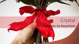 Presentation with hand holding flowers - Cool new theme with hand-holding-bouquet-of-vintage backdrop and a red colored foreground