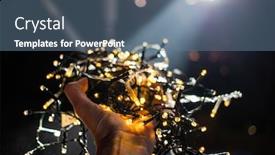  Presentation with christmas lights - Slide set consisting of hand-holding-christmas-lights background and a ocean colored foreground