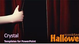  Presentation with graphic - PPT layouts featuring hand holding curtain at stage background and a  colored foreground