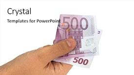  Presentation with hand holding puzzle piece - Audience pleasing slides consisting of hand holding five hundred 500 backdrop and a white colored foreground