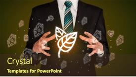  Presentation with related - Presentation theme featuring hand-holding-food-related-icons background and a tawny brown colored foreground