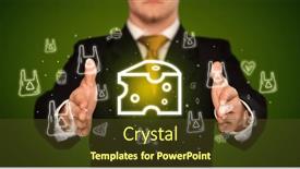  Presentation with related - Slide set featuring hand-holding-food-related-icons background and a tawny brown colored foreground