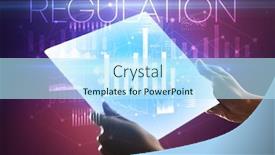  Presentation with futuristic - PPT theme consisting of hand-holding-futuristic-tablet background and a cool aqua colored foreground