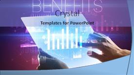  Presentation with futuristic - PPT layouts with hand-holding-futuristic-tablet background and a light blue colored foreground