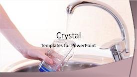  Presentation with water glass - Slides enhanced with hand holding glass of water background and a cream colored foreground