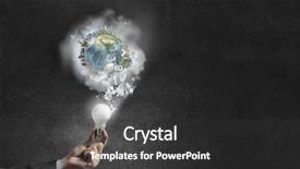  Presentation with glowing light bulb light bulb - PPT theme consisting of hand holding glowing light bulb background and a  colored foreground