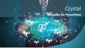  Presentation with healthcare - Slide set featuring hand-holding-healthcare-icons-concept background and a ocean colored foreground