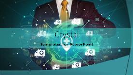  Presentation with healthcare - Slide deck featuring hand-holding-healthcare-icons-concept background and a teal colored foreground