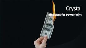  Presentation with black hand - Beautiful presentation theme featuring hand holding hundred dollar bill backdrop and a black colored foreground